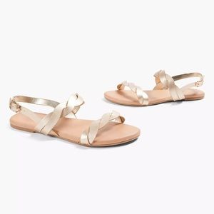 NWT 13W Lane Bryant Dream Cloud Ankle Twist-Strap Sandal